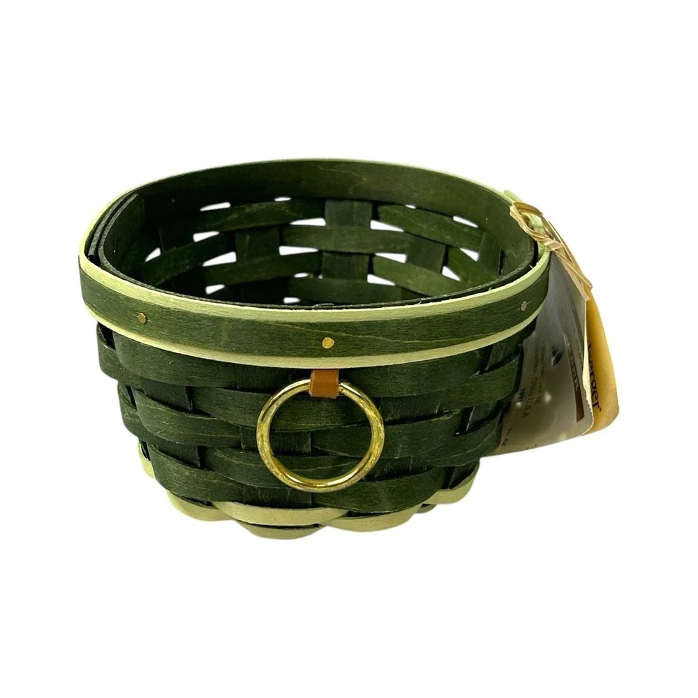 Longaberger 2011 FIELDS OF CLOVER Basket with Lid Liner Protector Tags